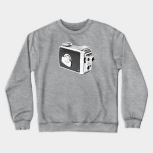 Vintage 1950s 8mm Movie Camera Crewneck Sweatshirt